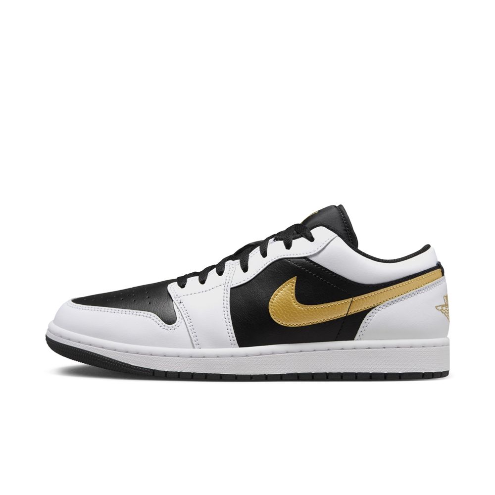 NIKE 耐吉 【NIKE】AIR JORDAN 1 LOW 男鞋 籃球鞋 白黑金-553558172