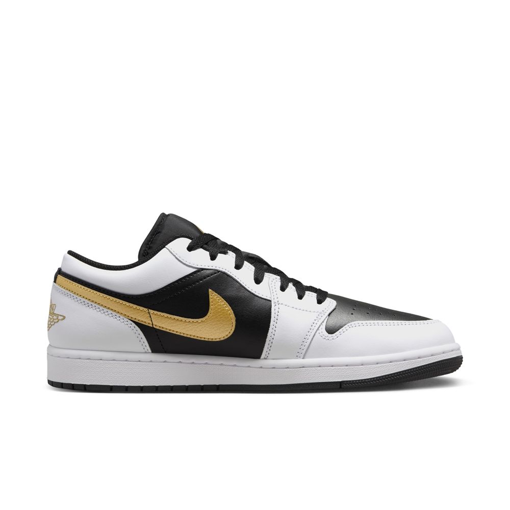 NIKE 耐吉 【NIKE】AIR JORDAN 1 LOW 男鞋 籃球鞋 白黑金-553558172