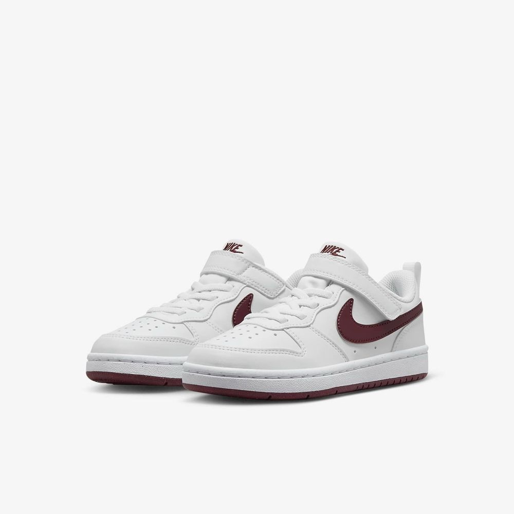 NIKE 耐吉 【NIKE】COURT BOROUGH LOW RECRAFT (PS) 中大童 童鞋 籃球鞋 白紅色-DV5457112