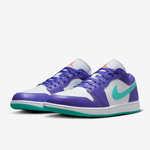 NIKE 耐吉 【NIKE】AIR JORDAN 1 LOW SE 男鞋 籃球鞋 紫綠白-HJ9013550