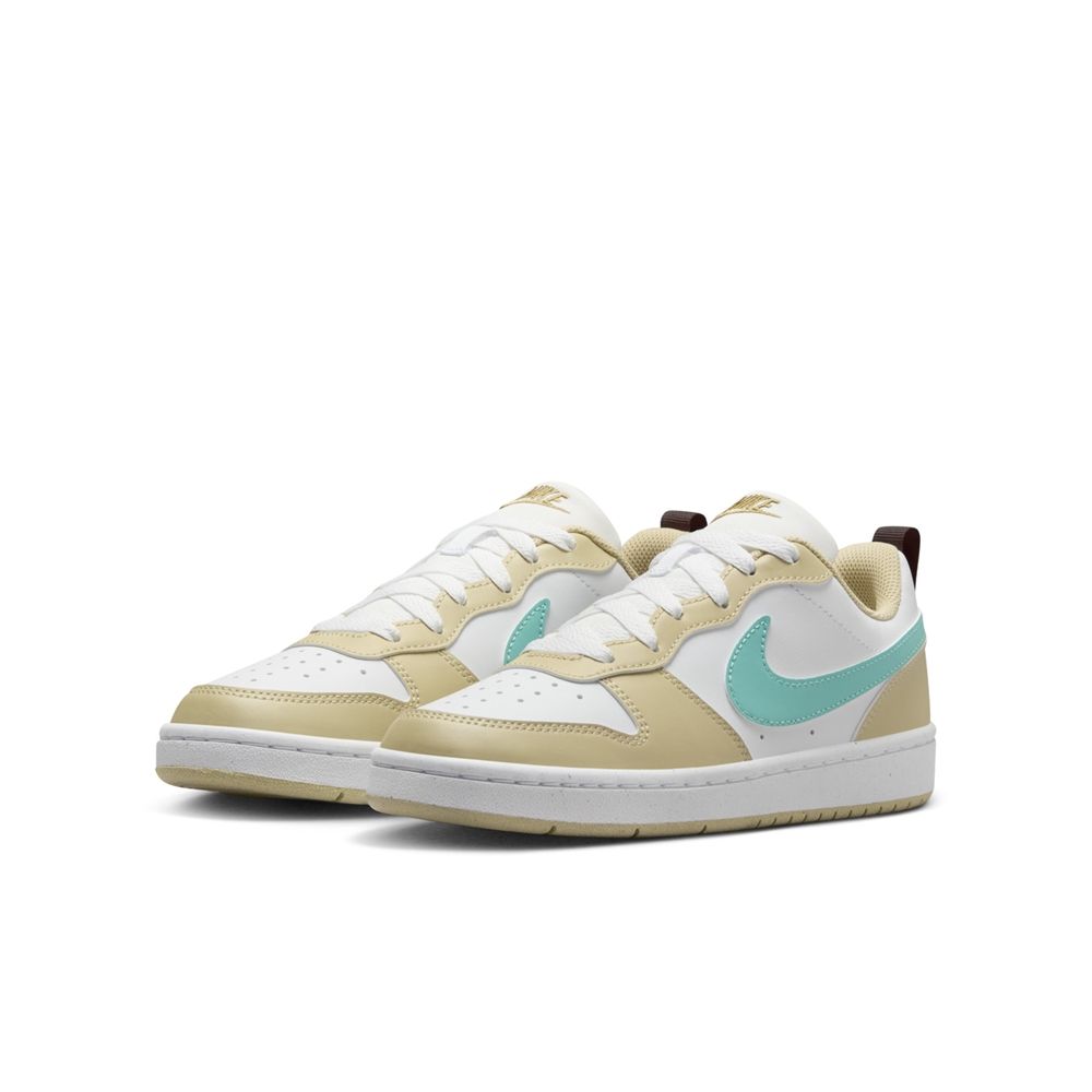 NIKE 耐吉 【NIKE】COURT BOROUGH LOW RECRAFT (GS) 中大童 童鞋 女鞋 休閒鞋 白綠黃-HM3726731