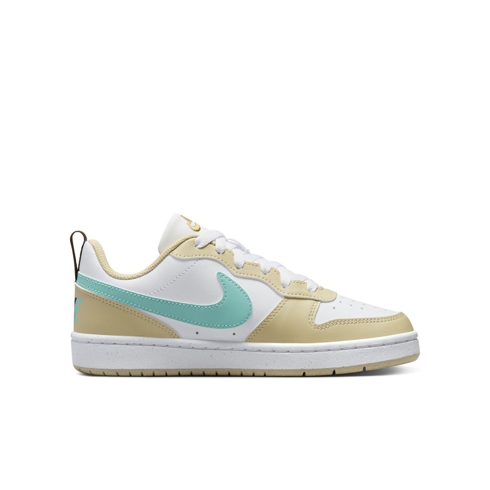 NIKE 耐吉 【NIKE】COURT BOROUGH LOW RECRAFT (GS) 中大童 童鞋 女鞋 休閒鞋 白綠黃-HM3726731