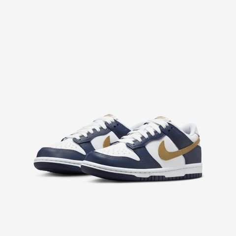 NIKE 耐吉 【NIKE】NIKE DUNK LOW (GS) 中大童 童鞋 女鞋 休閒鞋 深藍色-FB9109111