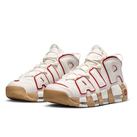 NIKE 耐吉 W AIR MORE UPTEMPO 女鞋 休閒鞋 白/紅色-DV1137002