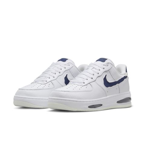 NIKE 耐吉 AIR FORCE 1 LOW EVO 男鞋 休閒鞋 白色 海軍藍 氣墊-HF3630102