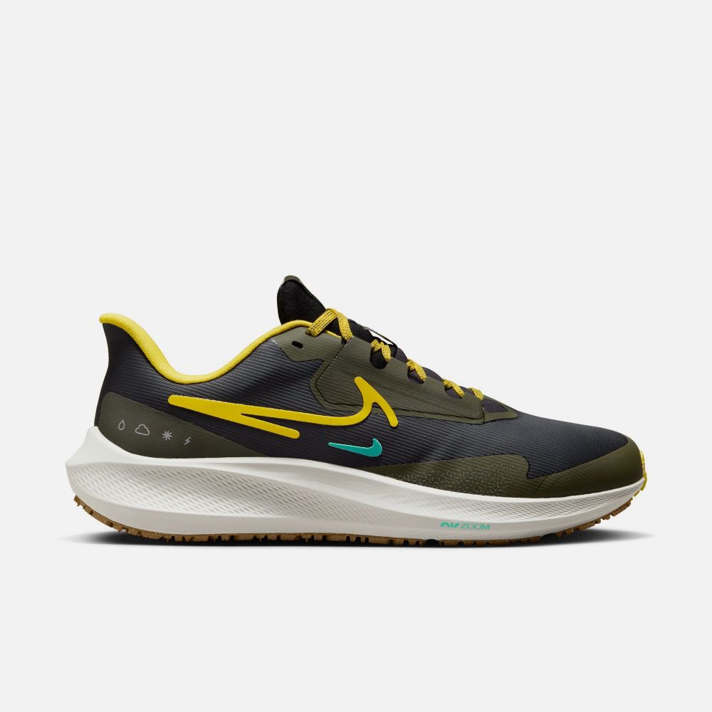  【NIKE】AIR ZOOM PEGASUS SHIELD 男鞋 跑步鞋 綠黃-FV8107070