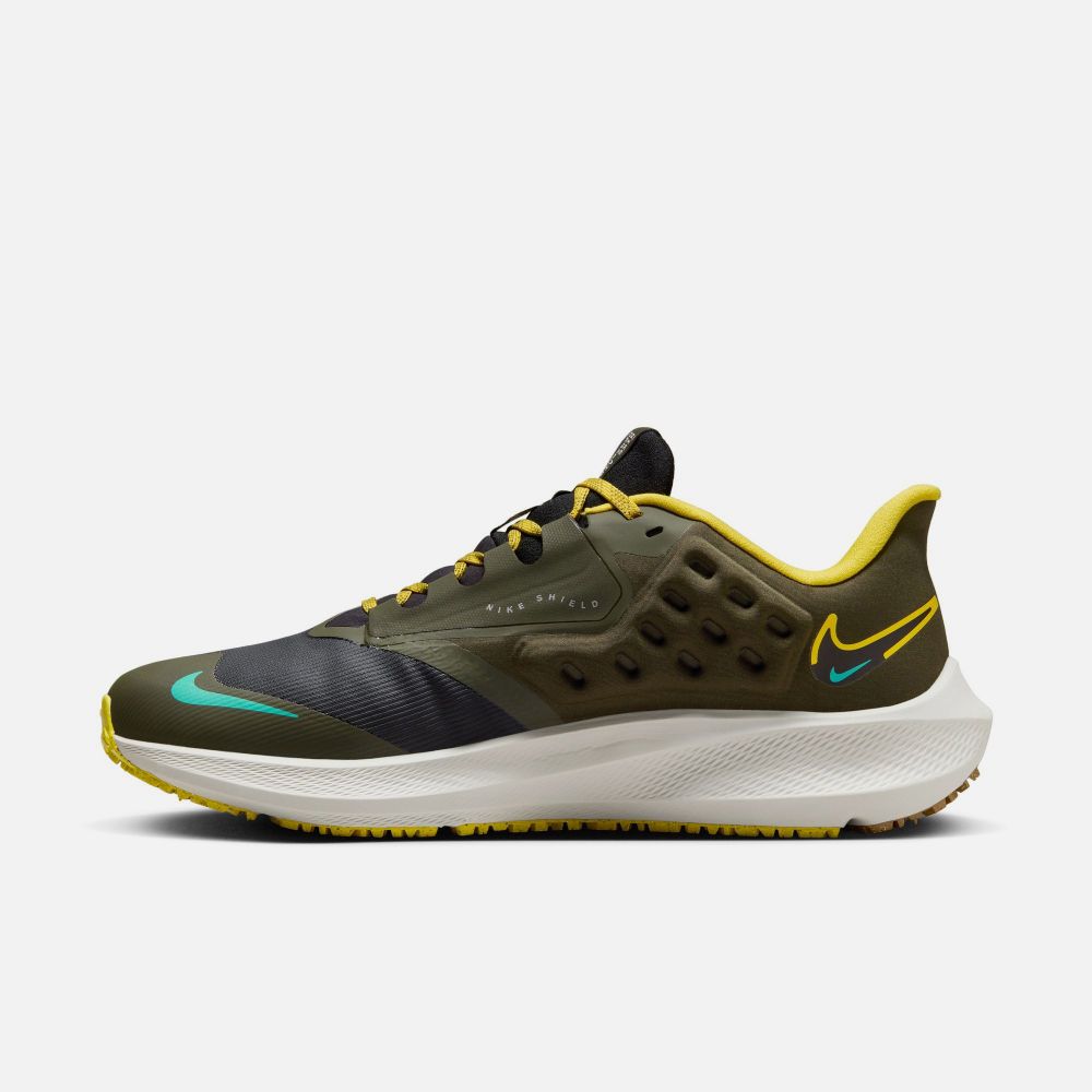  【NIKE】AIR ZOOM PEGASUS SHIELD 男鞋 跑步鞋 綠黃-FV8107070