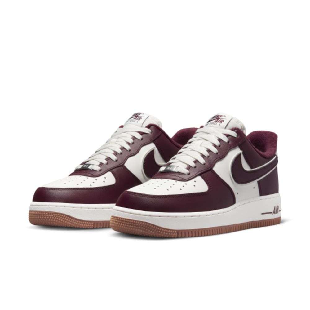  【NIKE】AIR FORCE 1 07 LV8 男鞋 休閒鞋 酒紅-DQ7659102