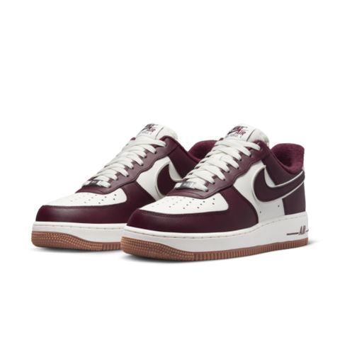 【NIKE】AIR FORCE 1 07 LV8 男鞋 休閒鞋 酒紅-DQ7659102