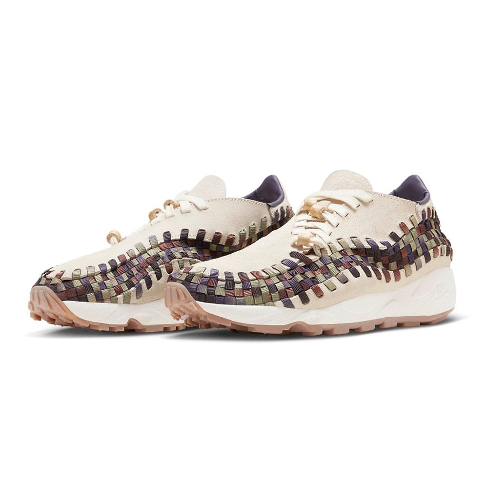 NIKE 耐吉 【NIKE】NIKE AIR FOOTSCAPE WOVEN 女鞋 休閒鞋 彩色編織 米白-FV3615191
