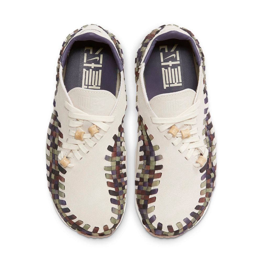 NIKE 耐吉 【NIKE】NIKE AIR FOOTSCAPE WOVEN 女鞋 休閒鞋 彩色編織 米白-FV3615191