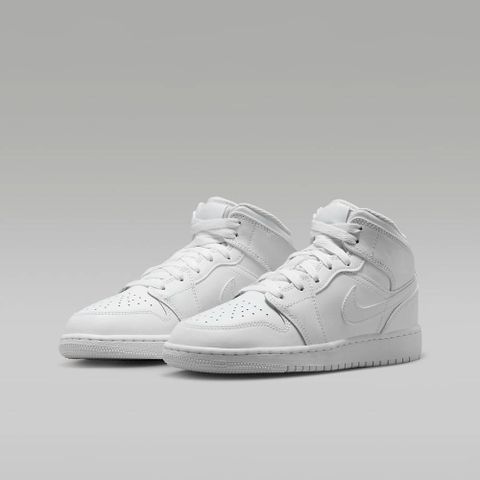 【NIKE】AIR JORDAN 1 MID GS 童鞋 大童 女鞋 籃球鞋 白色-554725136