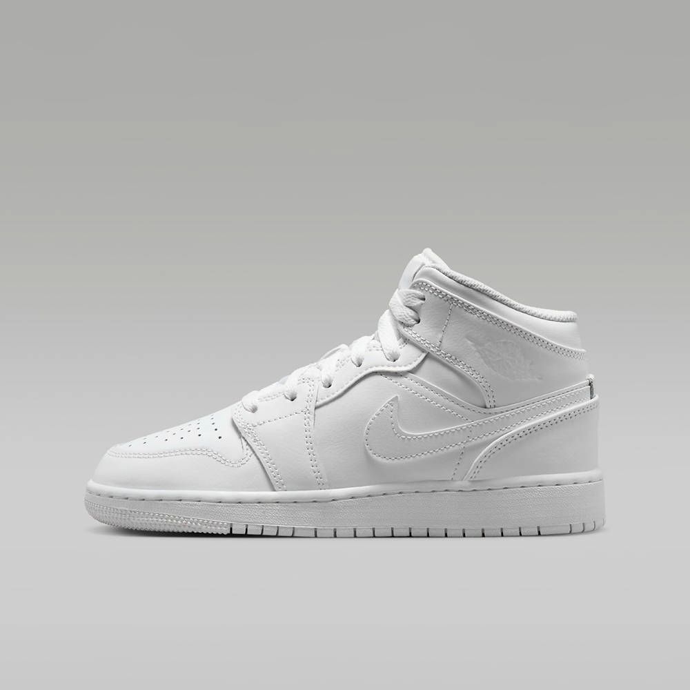  【NIKE】AIR JORDAN 1 MID GS 童鞋 大童 女鞋 籃球鞋 白色-554725136