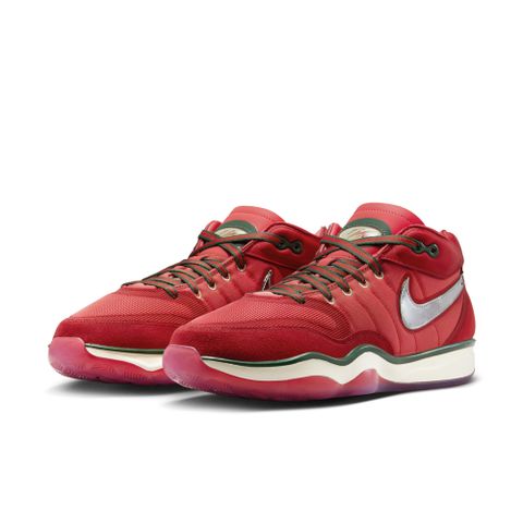 【NIKE】AIR ZOOM G.T. HUSTLE 2 EP 男鞋 籃球鞋 紅綠銀-DJ9404601