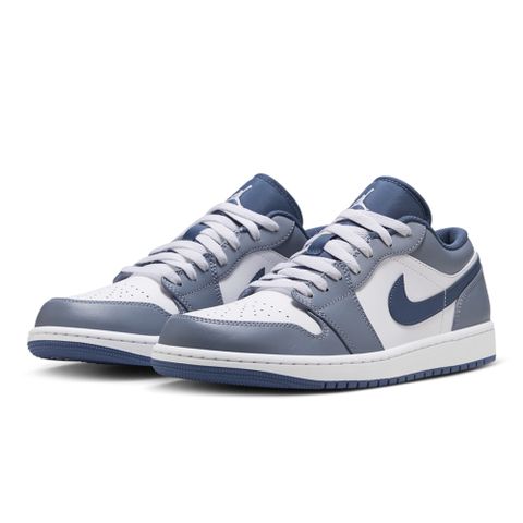 【NIKE】AIR JORDAN 1 LOW 男鞋 籃球鞋 白藍色-553558414