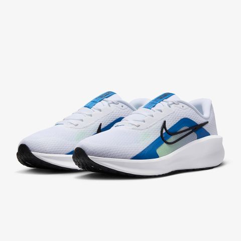 【NIKE】NIKE DOWNSHIFTER 13 WIDE 男鞋 跑步鞋 藍白-FJ1284103