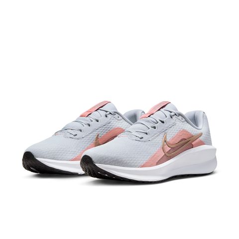 NIKE 耐吉 W NIKE DOWNSHIFTER 13 女鞋 跑步鞋 白/粉色 玫瑰金-FD6476108