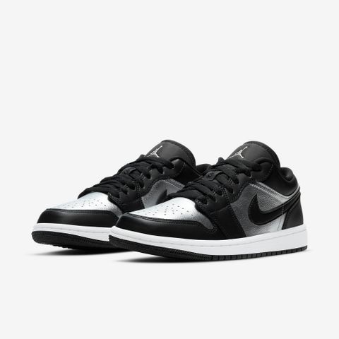 NIKE 耐吉 WMNS AIR JORDAN 1 LOW SE 女鞋 籃球鞋 黑銀 低筒-DA5551001