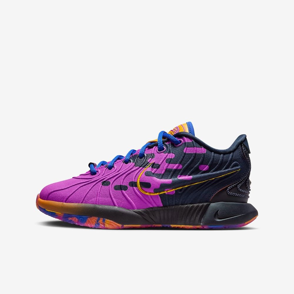  【NIKE】LEBRON XXI SE GS 童鞋 中童鞋 大童鞋 女鞋 籃球鞋 紫黑-FN5040500