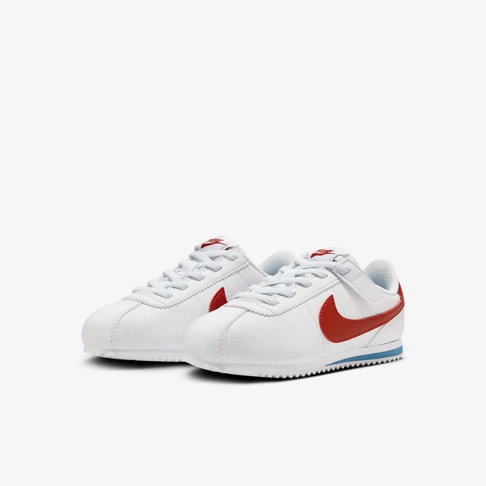 NIKE 耐吉 NIKE KIDS CORTEZ EASYON (PSV) 中大童鞋 休閒鞋 小童鞋 白/紅/藍 經典配色-DM0951115