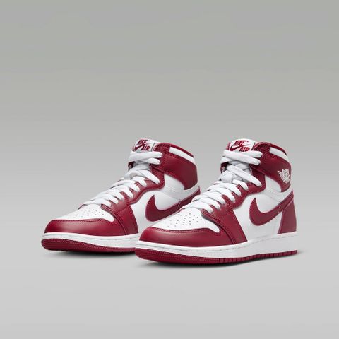 NIKE 耐吉 AIR JORDAN 1 RETRO HIGH OG GS 中大童鞋 籃球鞋 女鞋 白紅色-FD1437160