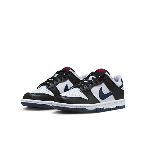 NIKE 耐吉 NIKE DUNK LOW GS 中大童鞋 休閒鞋 女鞋 白色 黑/藍-HJ9202001