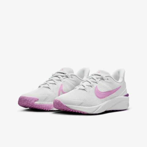 NIKE 耐吉 NIKE STAR RUNNER 4 NN (GS) 大童鞋 女鞋 跑步鞋 白紫-DX7615103