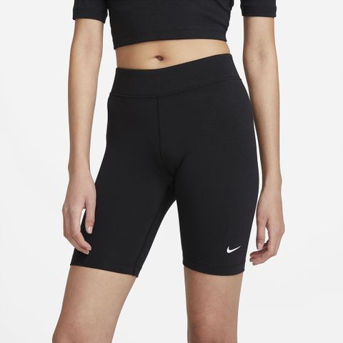 NIKE 耐吉 AS W NSW ESSNTL MR BIKER SHORT 短褲 女 黑色-CZ8527010