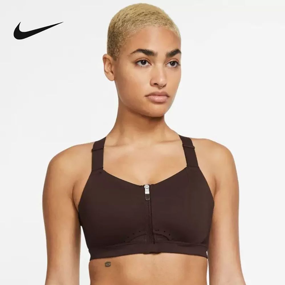 NIKE 耐吉 【NIKE】AS W NK DF ALPHA ZIP-FRONT BRA 女 運動內衣-DD0437227