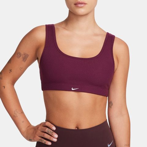 NIKE 耐吉 【NIKE】AS W NK ALATE ALL U RIB BRA 女 運動內衣 紫紅-FB4067610