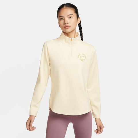 NIKE 耐吉 【NIKE】AS W NK WELLNESS RUN LS HALF Z 女 長袖上衣 黃色-FV3973113