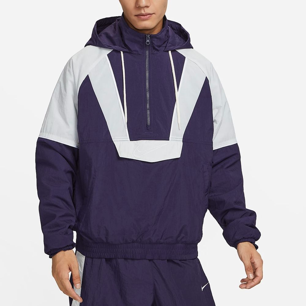 NIKE 耐吉 【NIKE】AS M NK WVN JACKET RPL SSNL 男 連帽外套 紫白-FB7114555