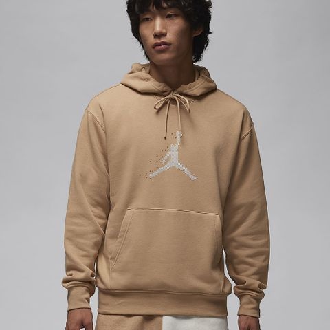 【NIKE】AS M J ESS MMBR HLDY FLC PO HD 男 連帽上衣 卡其-FD7466200