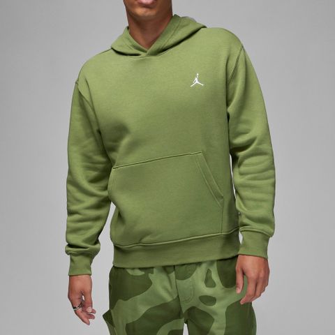 【NIKE】AS M J ESS FLC PO 男 連帽上衣 綠色-FJ7775340