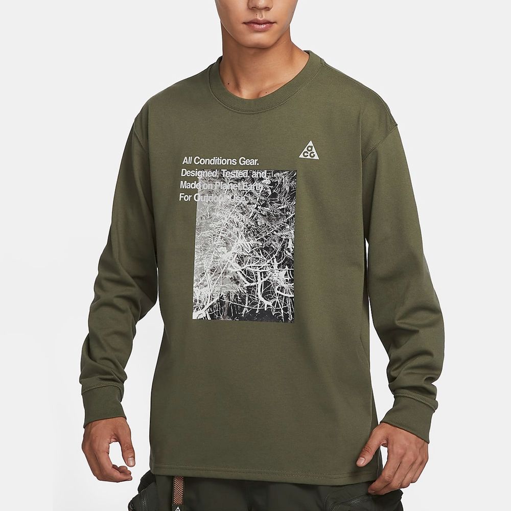 NIKE】AS M NRG ACG TEE LS FOREST 男長袖上衣綠色-FN7319222