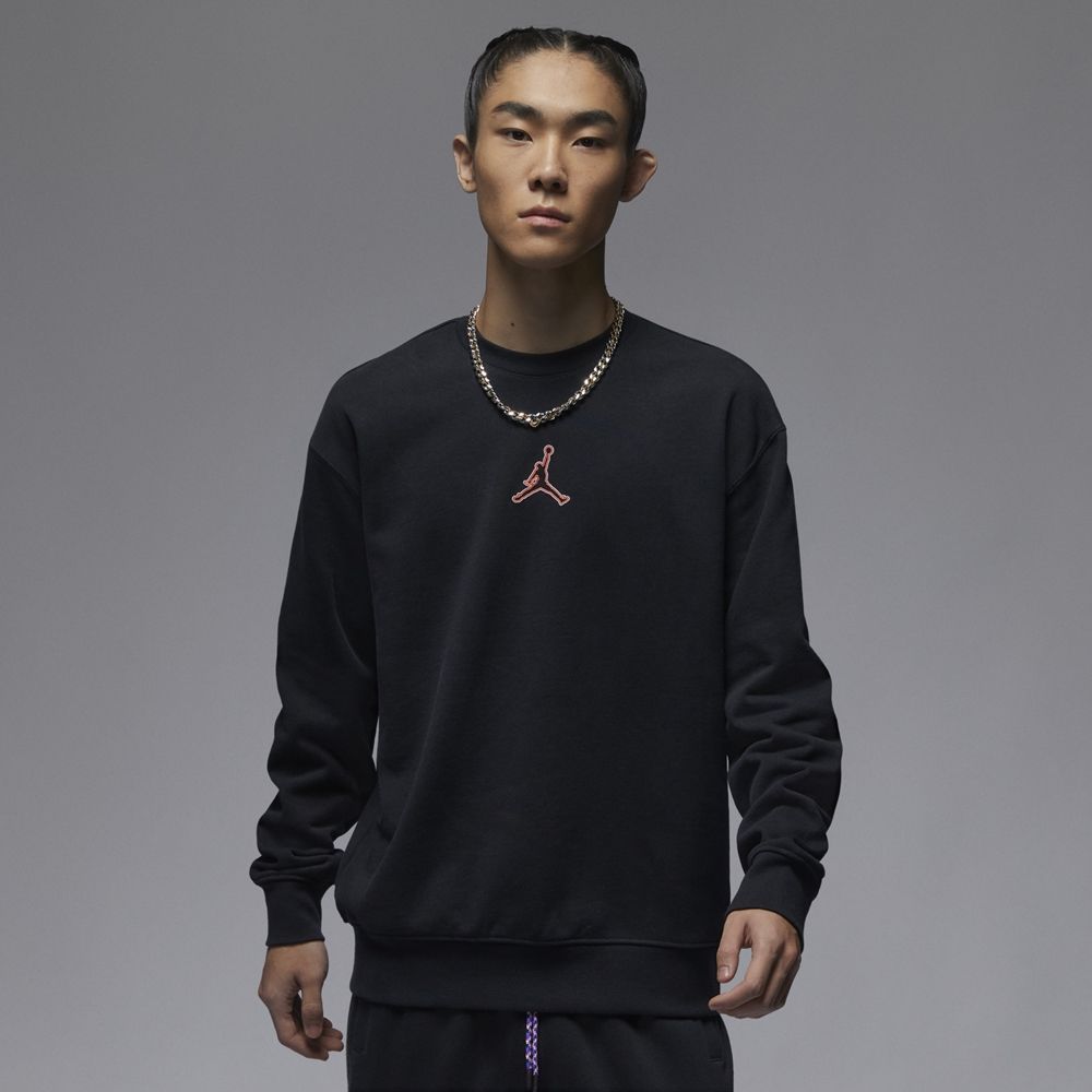 NIKE 耐吉 【NIKE】AS M J FEARLESS FLC CREW 男 長袖上衣 黑色-FV4018010