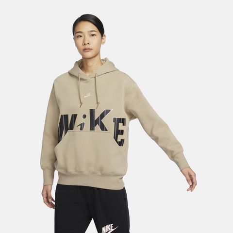 NIKE 耐吉 【NIKE】AS W NSW FEEL THE FUNK PO HD O 女 連帽上衣 奶茶色-FV3977247