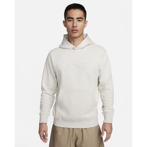 NIKE 耐吉 AS M NSW HOODIE PO FT I2SP 男 連帽上衣 米白-FZ4765104