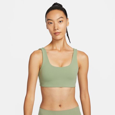 【NIKE】AS W NK DF ALATE ALL U BRA 女 運動內衣 綠-FB3240386