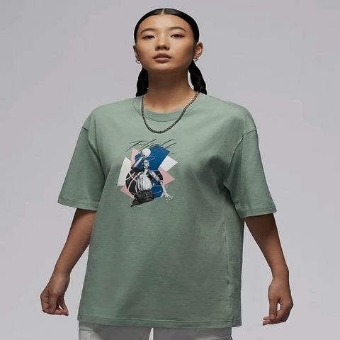 【NIKE】AS W J SS GFX OS TEE 2 女 短袖上衣 綠-FN5709304