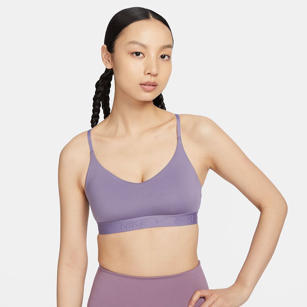  【NIKE】AS W NK DF INDY LGT SPT BRA 女 運動內衣 紫-FD1063509