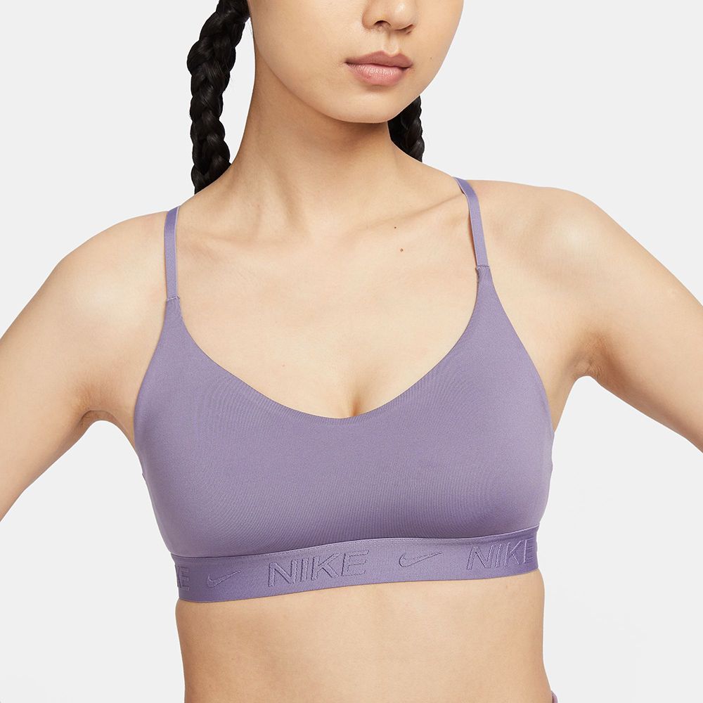  【NIKE】AS W NK DF INDY LGT SPT BRA 女 運動內衣 紫-FD1063509