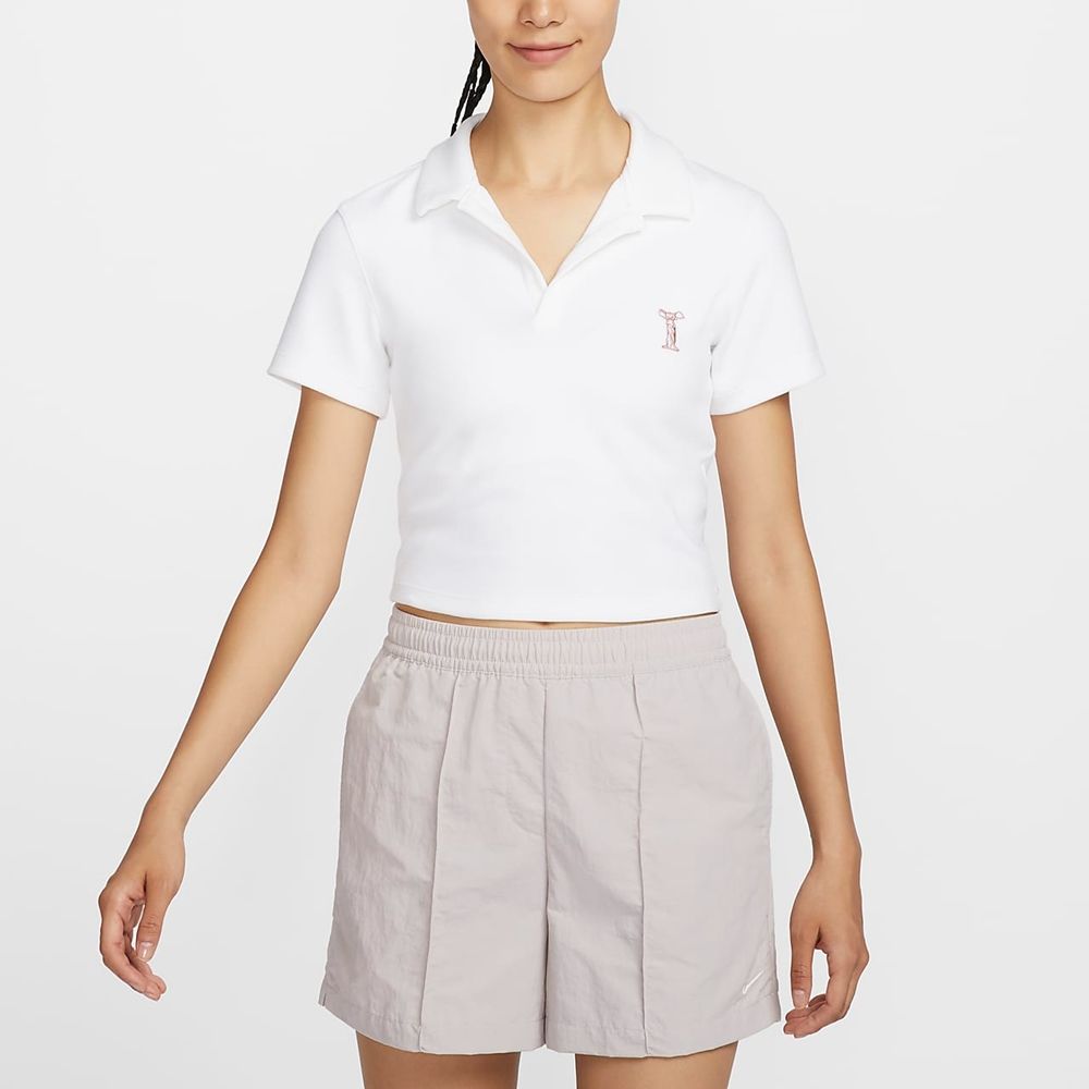  【NIKE】AS W NSW SS POLO TOP OPP1 女 短袖POLO 白色-HJ6852100