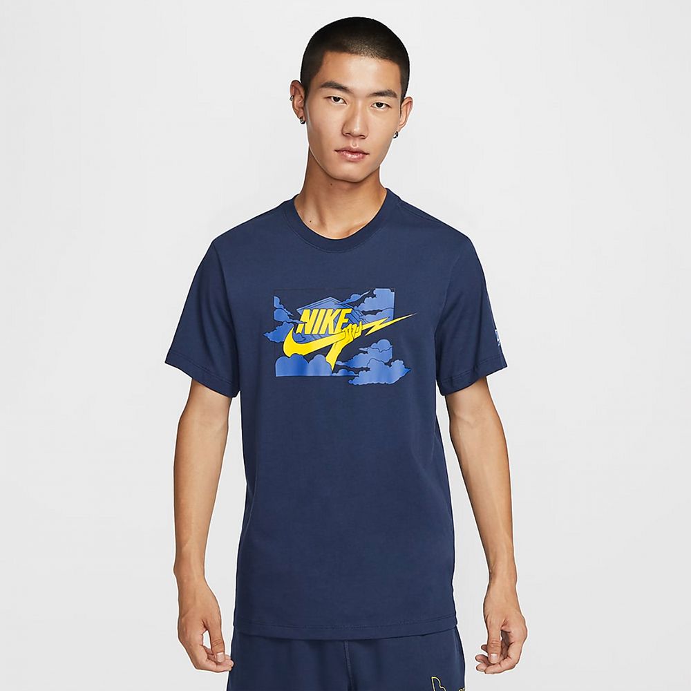  【NIKE】AS M NSW TEE HBR SSNL CLUB 男 短袖上衣 藍色-FZ5420410