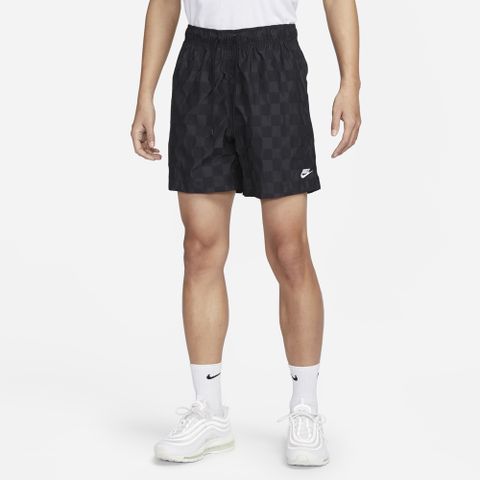 NIKE 耐吉 【NIKE】AS M NK CLUB FLOW SHORT CHECKE 男 短褲 黑色-FN3099010