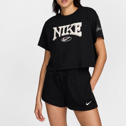 NIKE 耐吉 【NIKE】AS W NSW SS TEE OC VARZITY 女 短袖上衣 黑色-FZ2856010