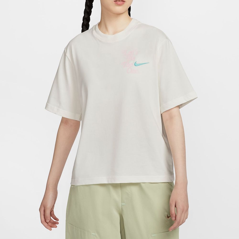 NIKE 耐吉 【NIKE】AS W NSW SS TEE BOXY GCEL 女 短袖上衣 白色-HM4581133