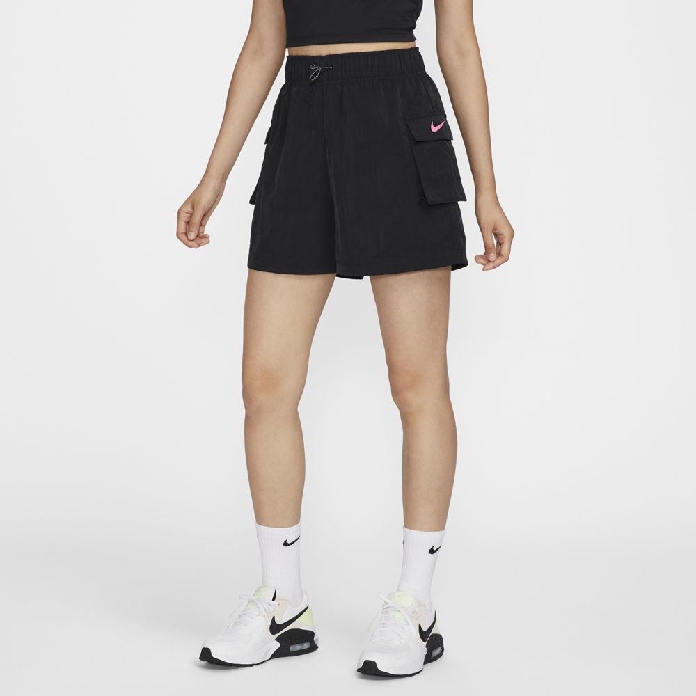 NIKE 耐吉 【NIKE】AS W NSW ESSNTL WVN SHORT GCEL 女 短褲 黑色-HM4597010