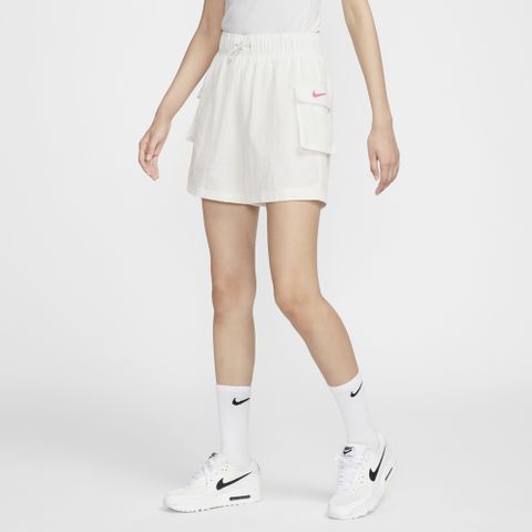 NIKE 耐吉 【NIKE】AS W NSW ESSNTL WVN SHORT GCEL 女 短褲 白色-HM4597133