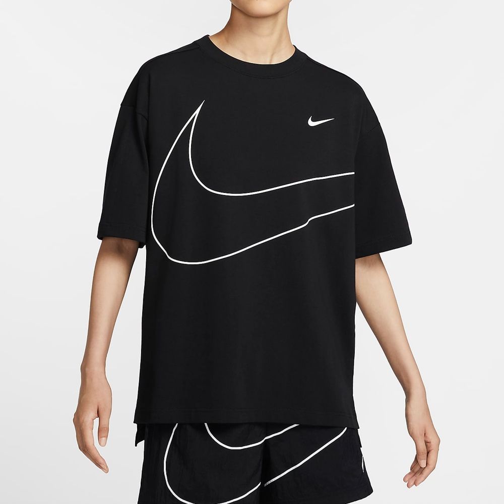 NIKE 耐吉 【NIKE】AS W NSW SW SS TOP OS GCEL 女 短袖上衣 黑色-HQ1581010